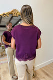 Laced in Love Top Maroon