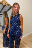 Dressed in Dots Denim Set Navy