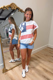 Freedom Ring Flag Top White