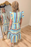 Storybook Tide Striped Midi Dress