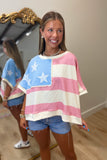 American Flag Oversized Top