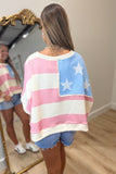 American Flag Oversized Top