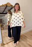 Dot Your Calendar Blouse Cream