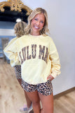 Lulu Mac Sweatshirt Butter w Leopard Print