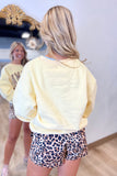 Lulu Mac Sweatshirt Butter w Leopard Print