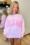 Lulu Mac Tone on Tone Sweatshirt Pink