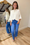 Happy Thought Loose Fit Sweater Ivory