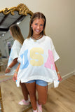 USA Patchwork Oversized Top