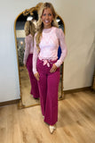 Endless Possibilities Sequin Bow Long Sleeve Pink