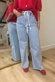 Bayeas High Rise Wide Leg Jean Stripe
