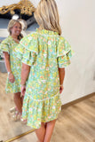 Umgee Frill Collared Dress Sage
