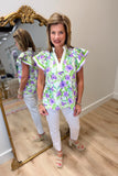Flowerful Blouse Purple