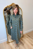 Boho Chic Printed Dress Teal