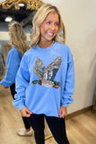 In the Wild Crew Neck Sweatshirt Duck Blue