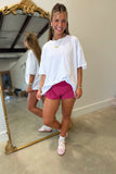 Contour Scallop Shorts Plum
