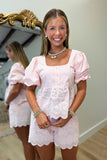 Frosé Gingham Short Set Pink