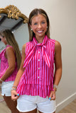 Lined in Rhythm Top Pink