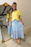 Sweet Breeze Cardigan Top Blue Yellow
