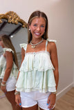 Sage Spritz Lace Top