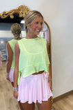 Flowy Athletic Tank Lime