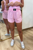 Light Pink Lulu Mac Solid Shorts