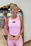 Light Pink Lulu Mac Solid Tank Tops