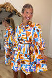 Roaming Free Belted Dress Orange