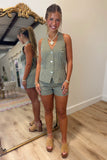Olive Grove Polka Dot Short