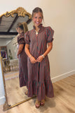 September Stripes Midi Dress