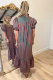 September Stripes Midi Dress