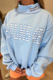 Psalm 46:5 Mock Neck Sweatshirt Blue