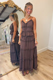 Soft Living Maxi Skirt Set Brown