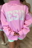 JESUS Mock Neck Sweatshirt Pink RESTOCK