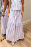 Carolina Stripes Maxi Skirt Pink Green