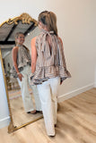 Oak Stripes Halter Top Brown
