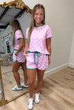 Polka Dots in Pastel Short Set Pink