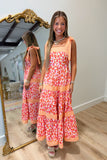 Spot On Pastel Shoulder Tie Midi Dress