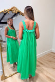 Palm Social Ric Rac Midi Dress Green