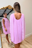 High Society Draped Dress Pink