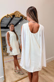 High Society Draped Dress Cream