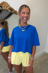 Easy Wear Pocket Tee Cobalt