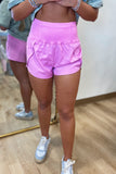High Waisted Running Shorts Bubblegum