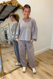 Izzy Mineral Wash Jogger Set Mocha