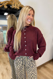 Cottage Cardigan Sweater Maroon