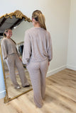 Cabin Cozy Striped Set Mocha