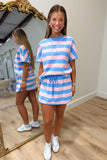 Cotton Candy 2 Piece Skort Set Pink/Blue