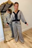 Elan Front Pocket Pant Set Taupe