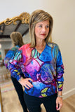 APNY Overlapping Circles V-Neck Sweater