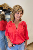 Dylan Jolie Blouse Poppy Red