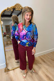 Renuar Wide Cuff Pant Cabernet